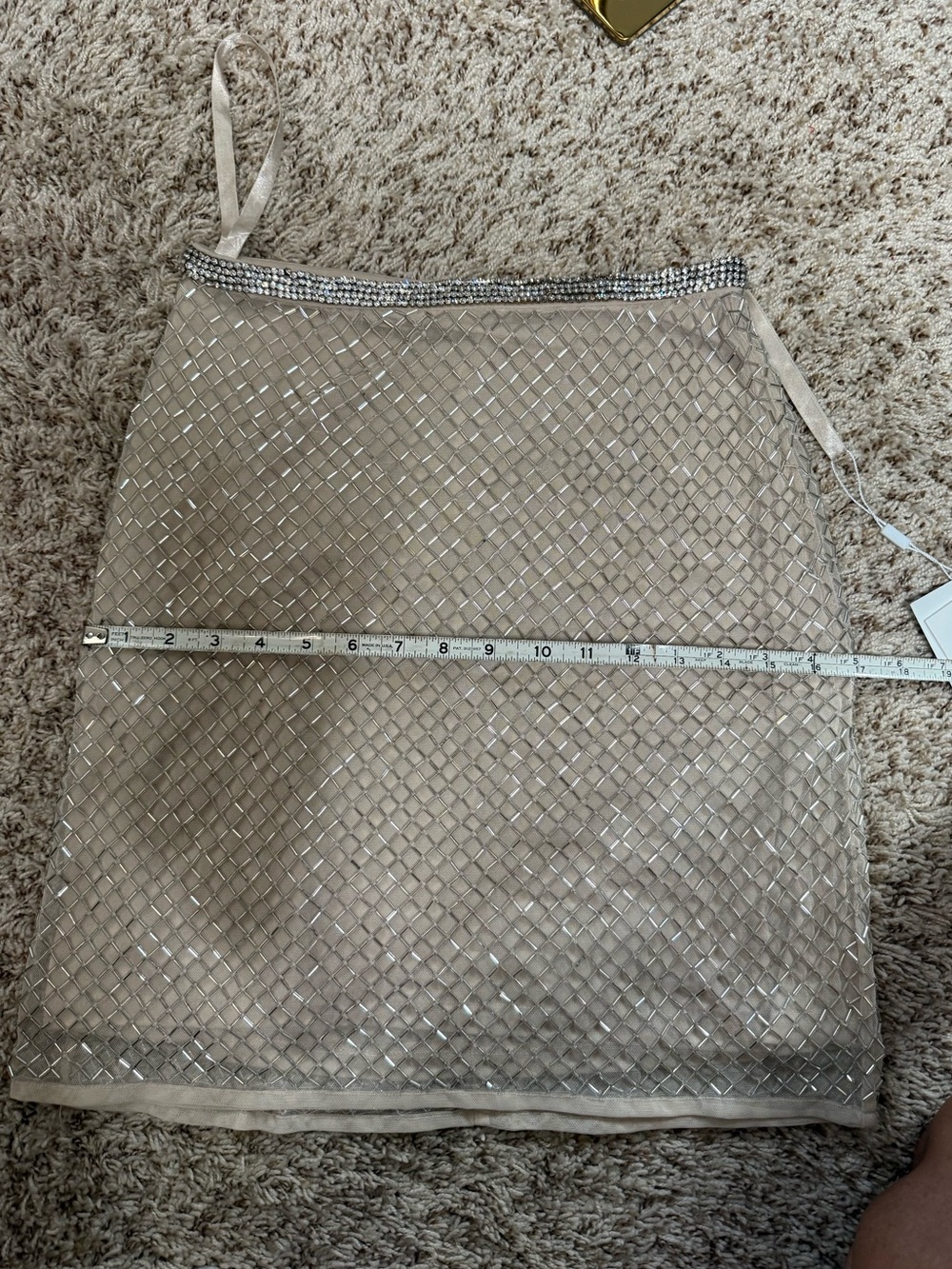 NWTMac Duggal Champagne and Silver Embellished Pencil Skirt - Size 2 - Picture 10 of 12